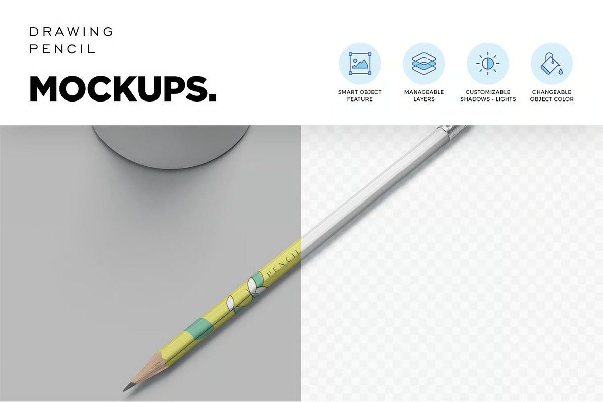 Pencil Mockups, a Pens & Pencil Mockup by megostudi0 (Photo 5 of 6)