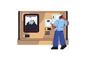 Printing with 3D printer technology, a Technology Illustration by PaperTrident (Thumbnail 3 of 5)