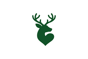 Minimalist Deer Heart Logo Design, a Branding & Logo Template by Vectorium Studio