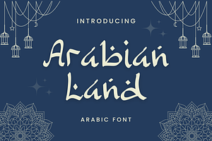 Arabian Land - An Arabic Font, a Handwritten Font by QueenType