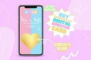 Boy Gender Reveal Scratch Card, a Landing Page Template by SunshineStudioBoutique (Thumbnail 1 of 8)