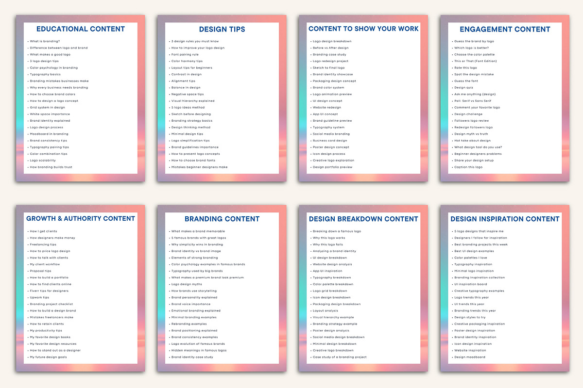 1000+ Daily Content Idea Prompt, a Stationery Template by Designmela01 (Photo 2 of 10)