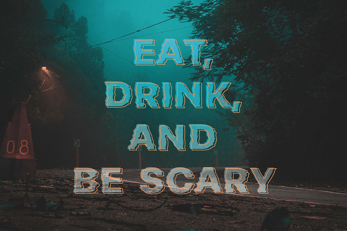 Scarioustic - Spooky Halloween Font, a Sans Serif Font by Iwanistic (Photo 10 of 11)