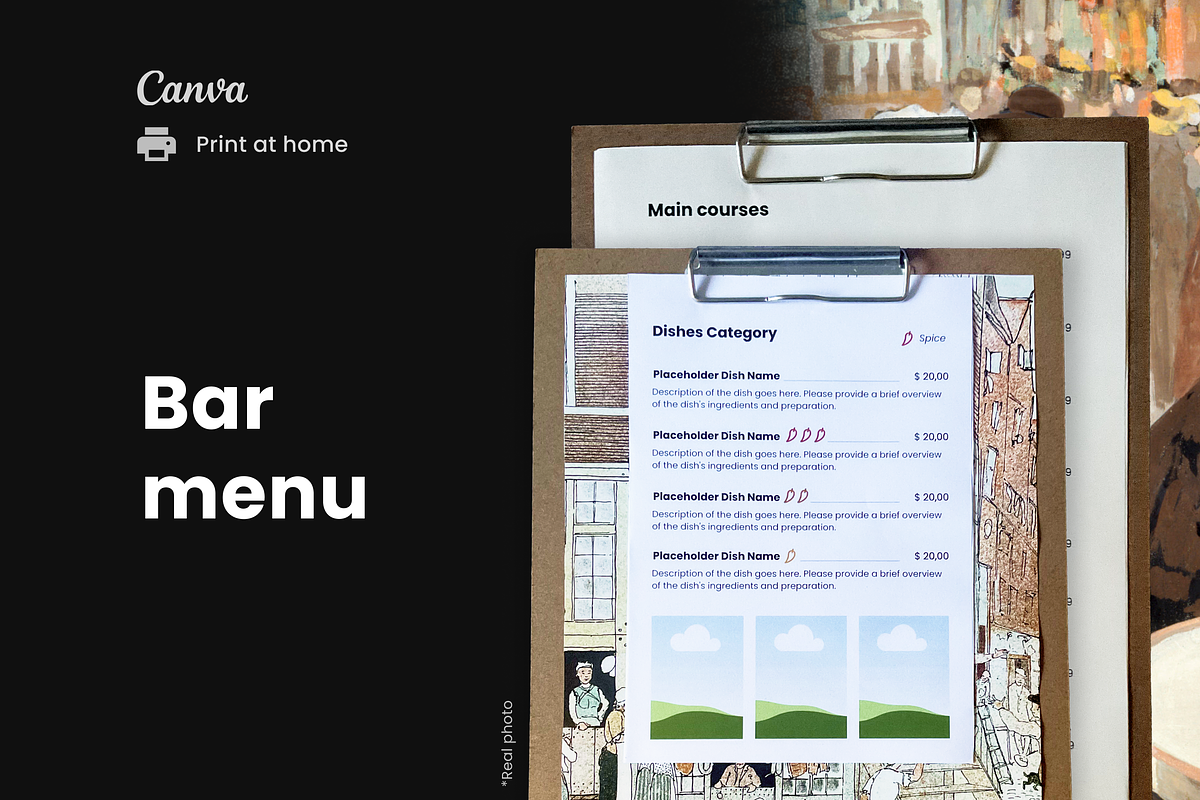 Bar and Pub Menu Template, a Brochure Template by Cadu's lil Digital Bodega (Photo 1 of 5)
