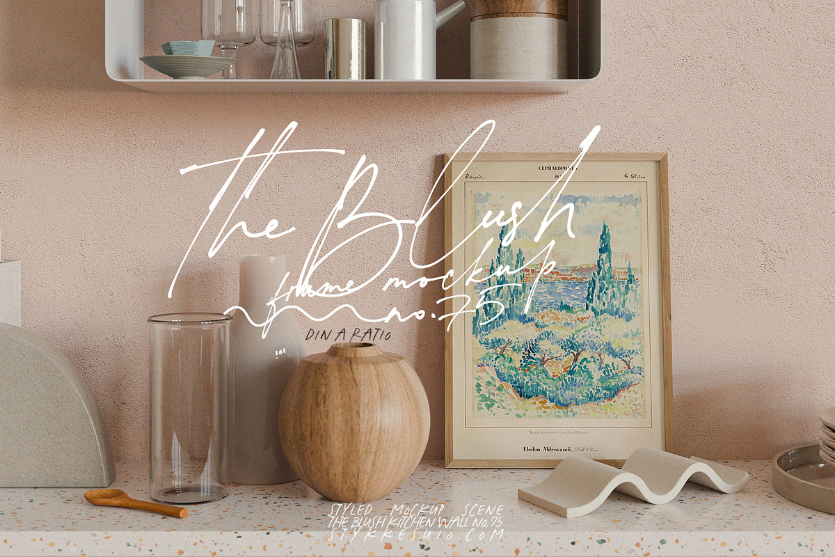 THE BLUSH KITCHEN | Frame Mockup, a Household Mockup by Stykke Studio (Photo 1 of 8)