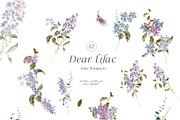 Floral Lilac Watercolor Collection, an Illustration by Grace Noboa Illustrations (Thumbnail 7 of 13)