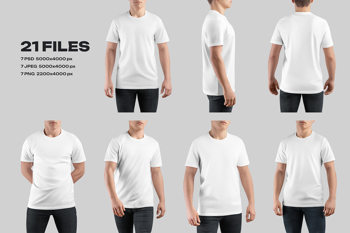 7 Mockups Man T-Shirt, a Shirt Mockup by Grow Design Craft Studio (Photo 7 of 7)