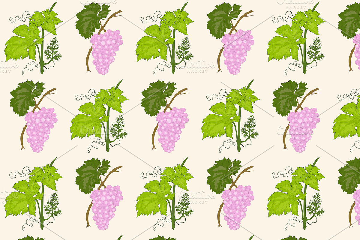 10 Grapevine seamless patterns, a Pattern Graphic by YvY (Photo 10 of 12)