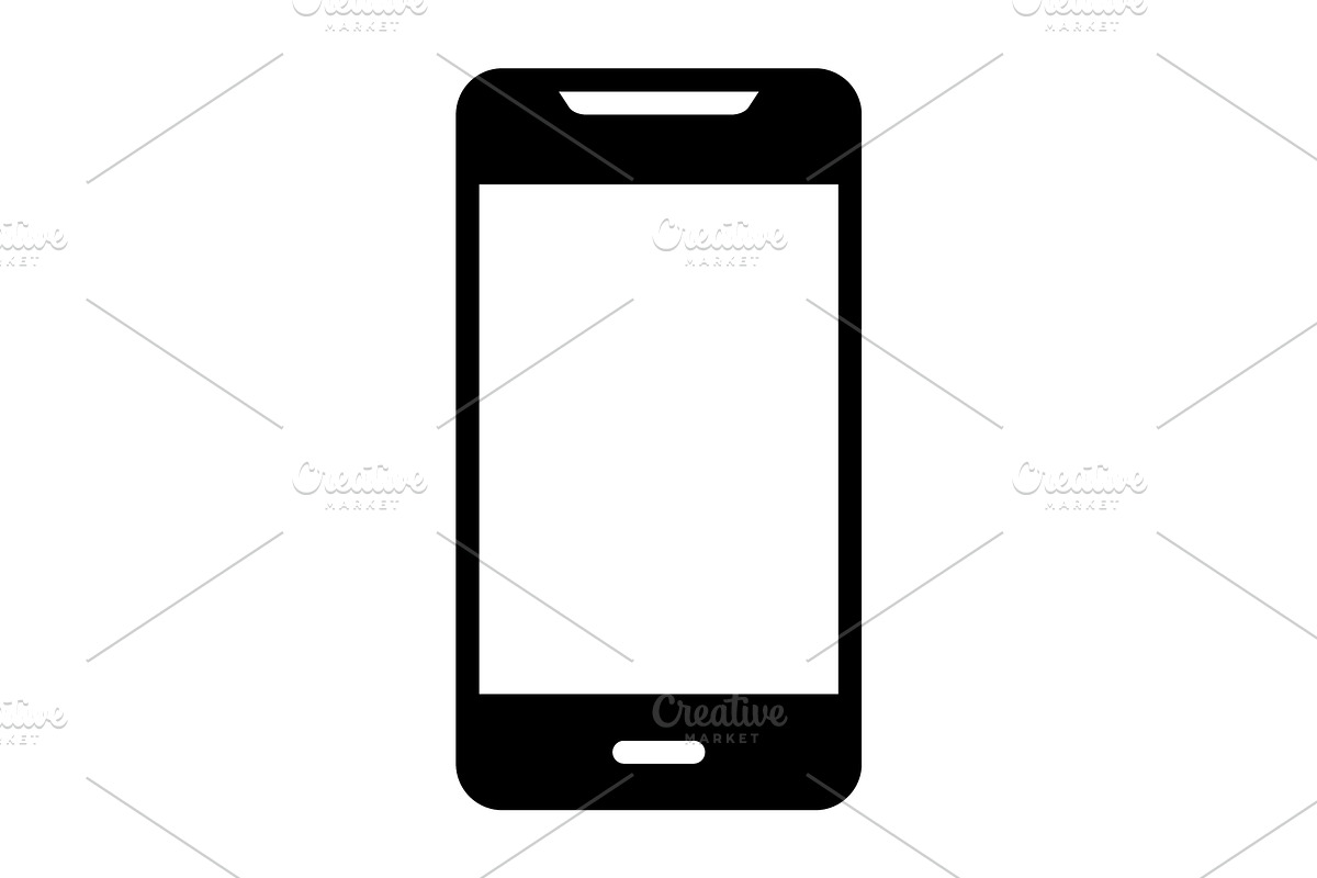 Mobile smartphone solid icon, a Solid Icon by Creative priyanka