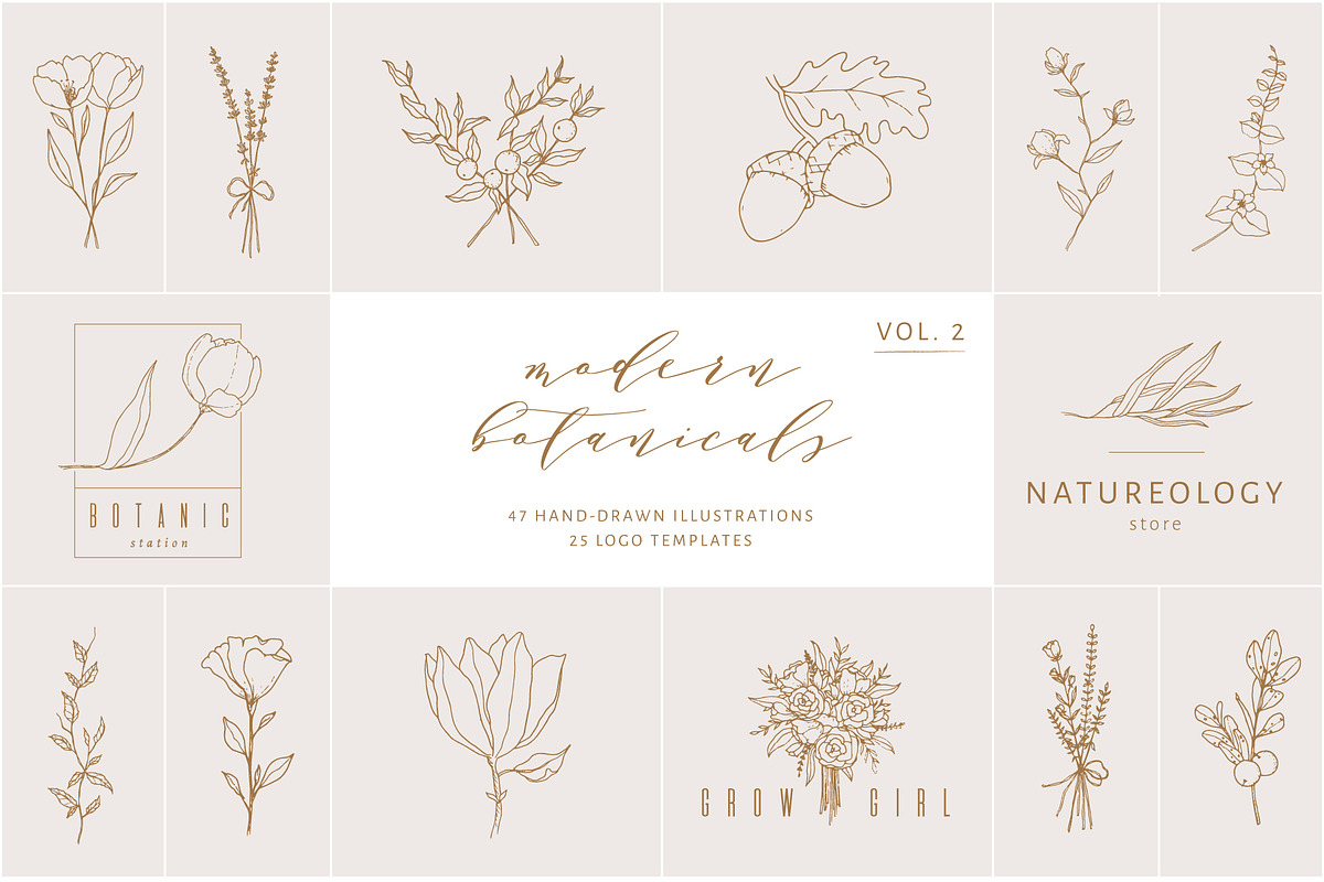 320 logos & illustrations bundle, a Branding & Logo Template by Crocus Paperi (Photo 5 of 8)