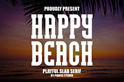 Happy Beach -  Playful Slab Serif, a Slab Serif Font by Pian45 Studio (Thumbnail 1 of 8)
