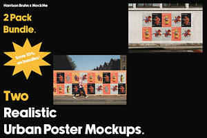 Urban Outdoor Poster Mockup Bundle 2