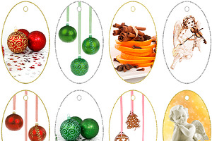 12 Digital Christmas Tags