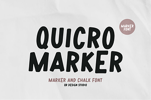 Quicro Marker Font, a Sans Serif Font by QR Design Studio