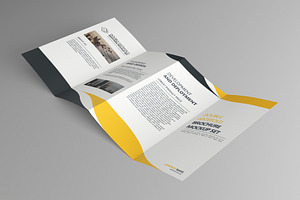 Double Gatefold Brochure Mockup Set