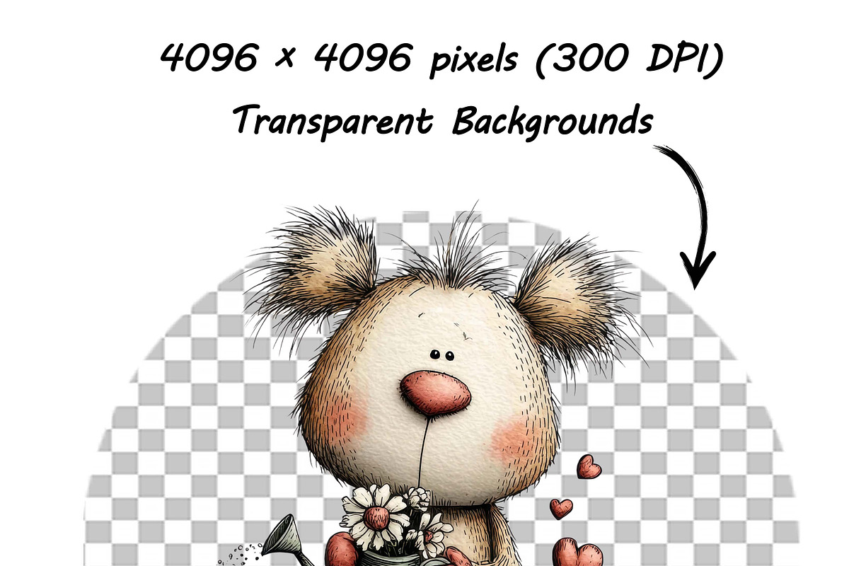 Whimsical Teddy Bear Birthday PNG, an Illustration by one-touch (Photo 11 of 18)