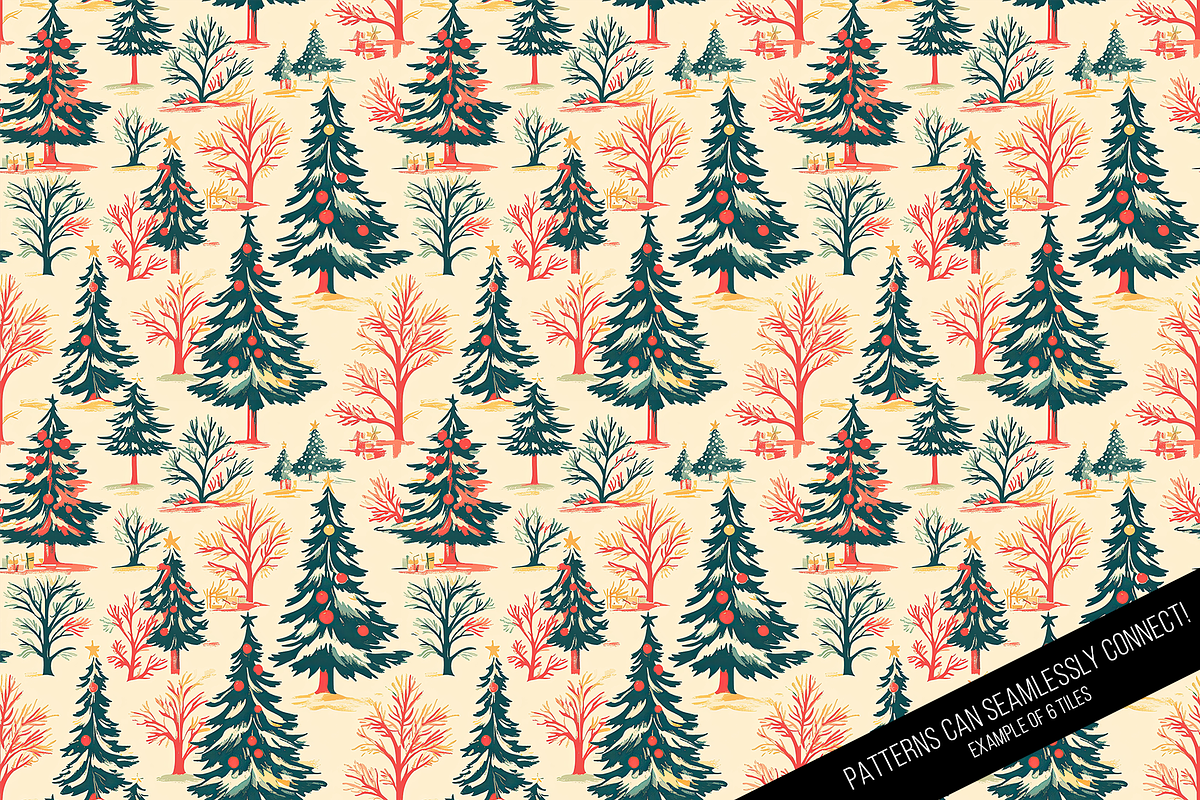 Vintage Holiday 2 Digital Paper, a Pattern Graphic by Chromolume Studio (Photo 17 of 28)