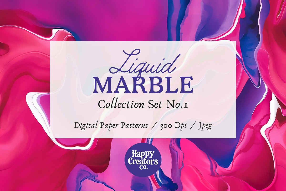 Liquid Marble Digital Papers #1, a Texture Graphic by Happy Creators Co. (Photo 7 of 7)