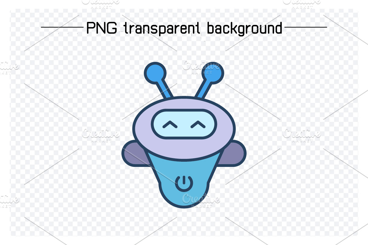 Cute Robots Avatars Vector, an Illustration by Designfour (Photo 3 of 6)