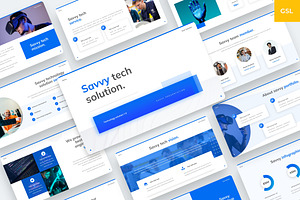 Savvy tech solution - Google Slides, a Presentation Template by BeadyLab