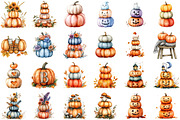 Fall Three Stacked Pumpkins Clipart, an Illustration by Sublimation Artist (Thumbnail 2 of 6)