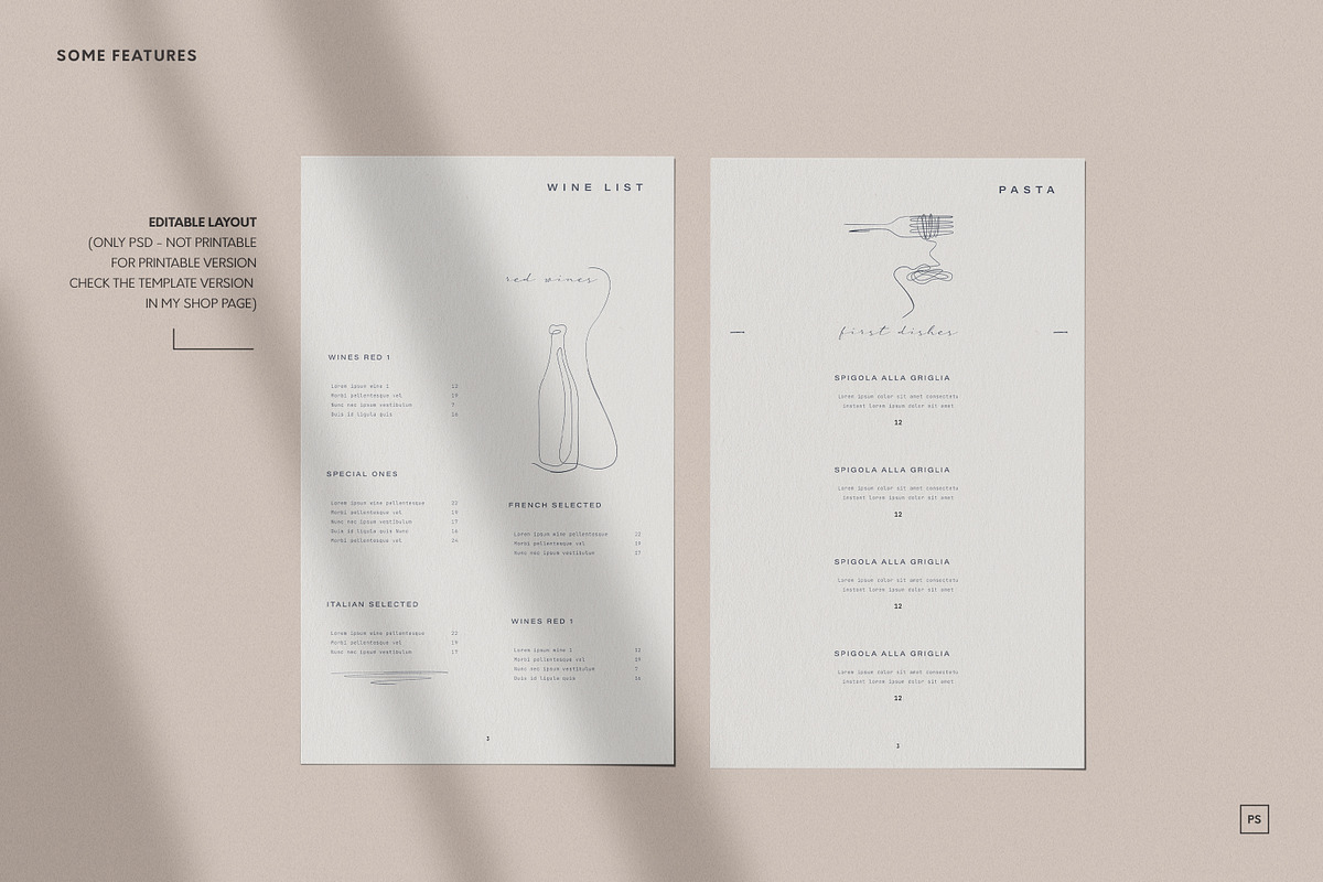 Restaurant Menu Mockup, a Books & Magazine Mockup by Catkie - Digital Art (Photo 4 of 11)