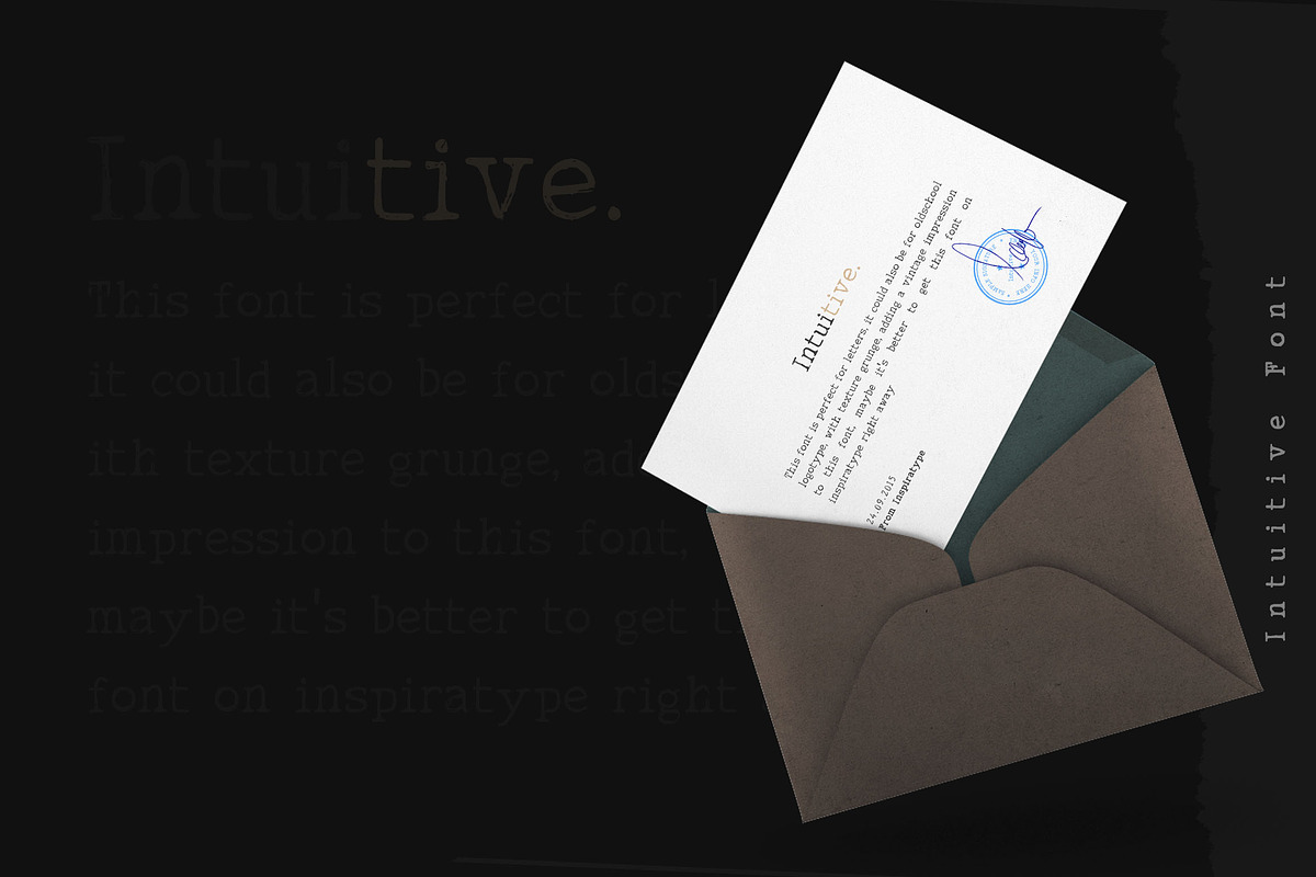 Intuitive - Typewriter Font preview 4