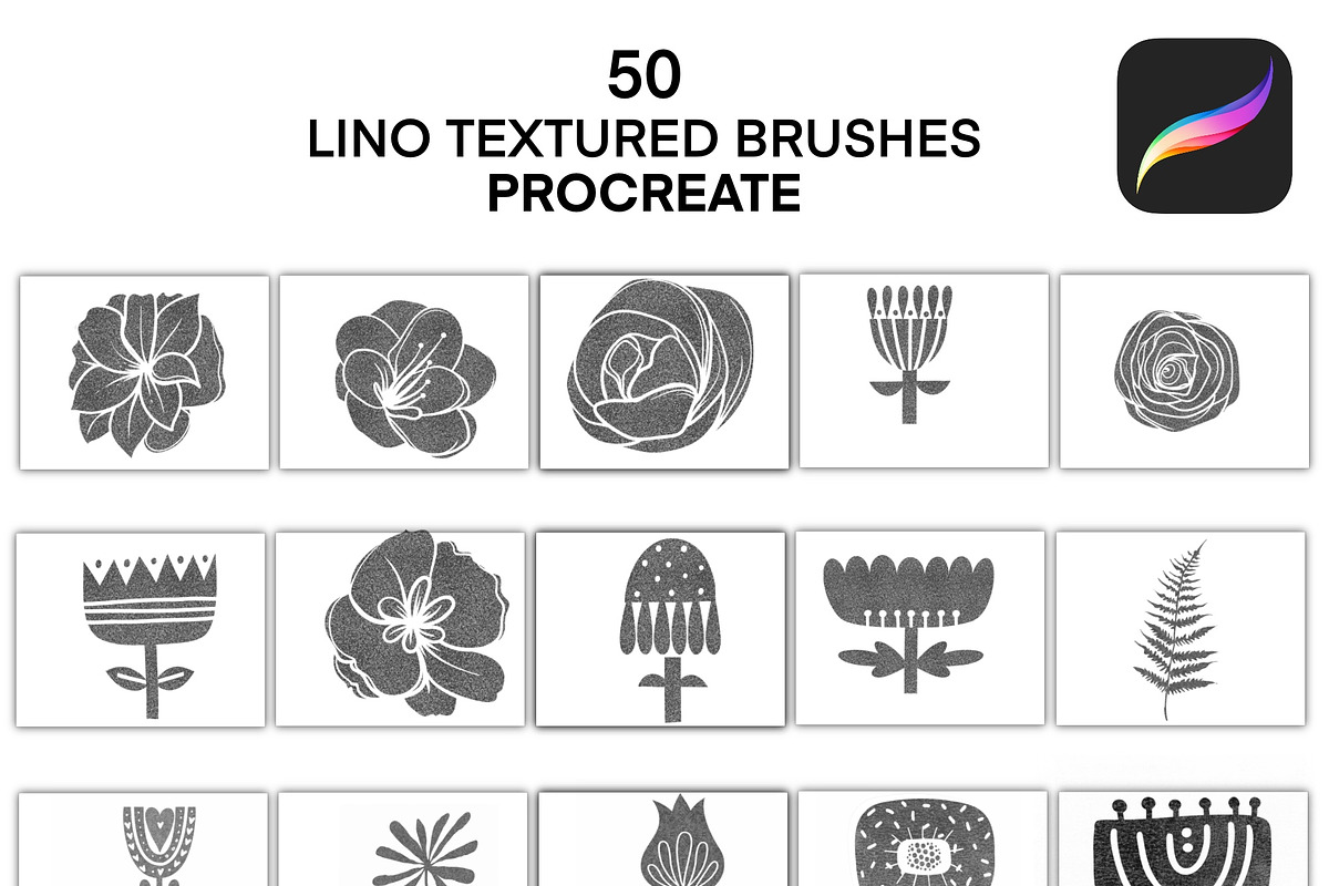 Procreate Textured Flower Brushes, a Brush Add-On by Soaring Bird Designs (Photo 4 of 4)