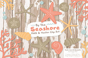 Antique Peach Vector Seashells, an Illustration by Amanda Ilkov (Thumbnail 2 of 5)