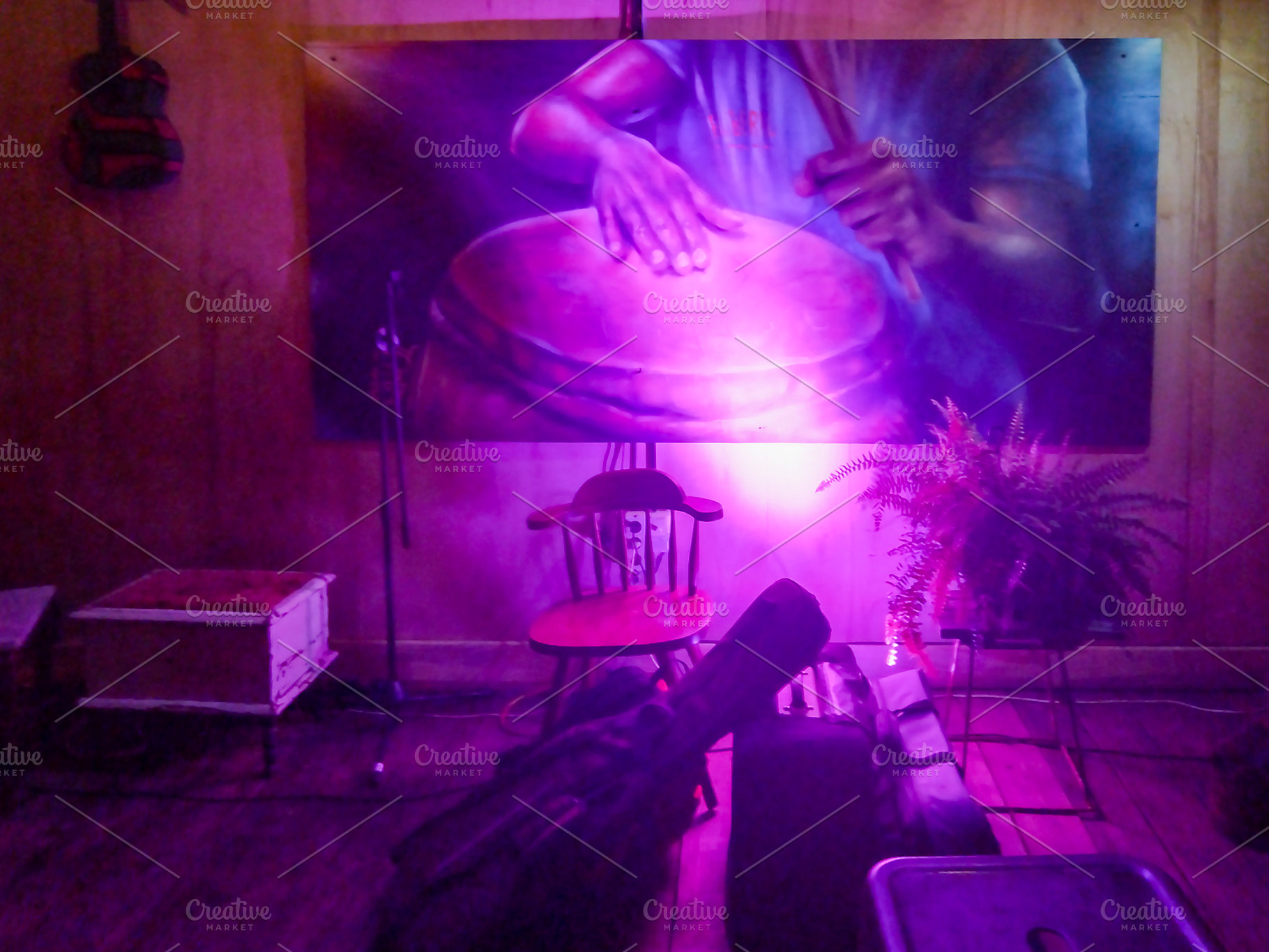 Ambient purple light in a cozy room, an Architecture Photo by DanFLCreativo