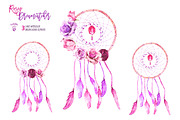 Floral Dreamcatcher Watercolor Set, an Illustration by Cacacolors Clipart (Thumbnail 1 of 3)