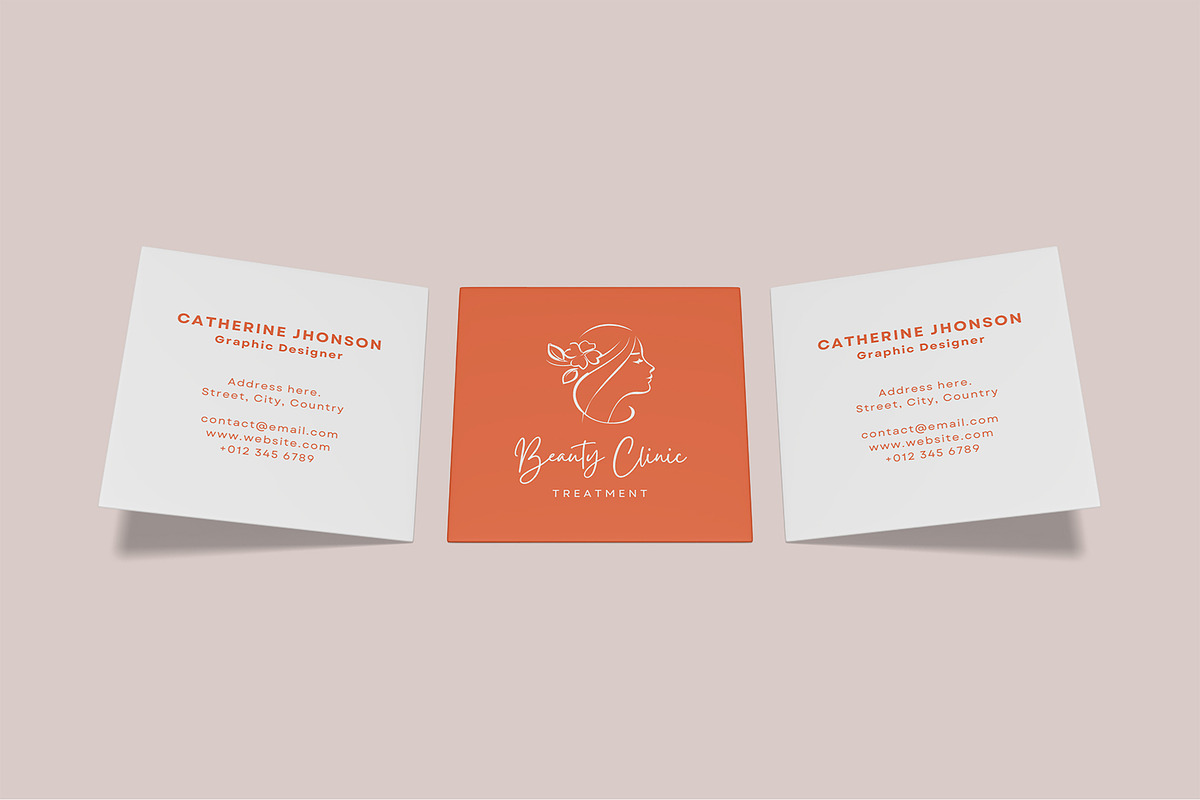 Square Business Card Mockup Bundles, a Business Card Template by Graphic Aesthetic (Photo 15 of 22)