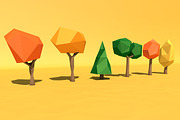 6 Low Poly Trees, an Environmental 3D Model by 3DTreatment (Thumbnail 2 of 2)