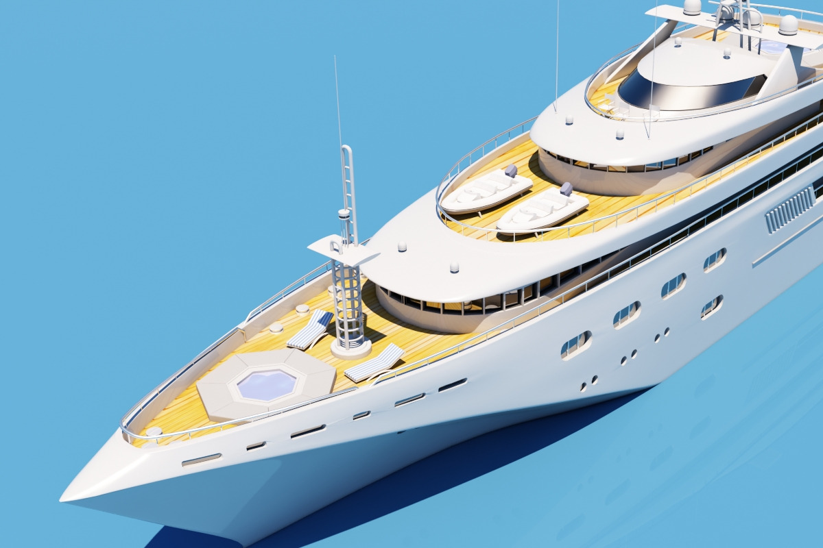 3D Super Yacht, a Cars & Vehicle 3D Model by Giimann (Photo 4 of 7)