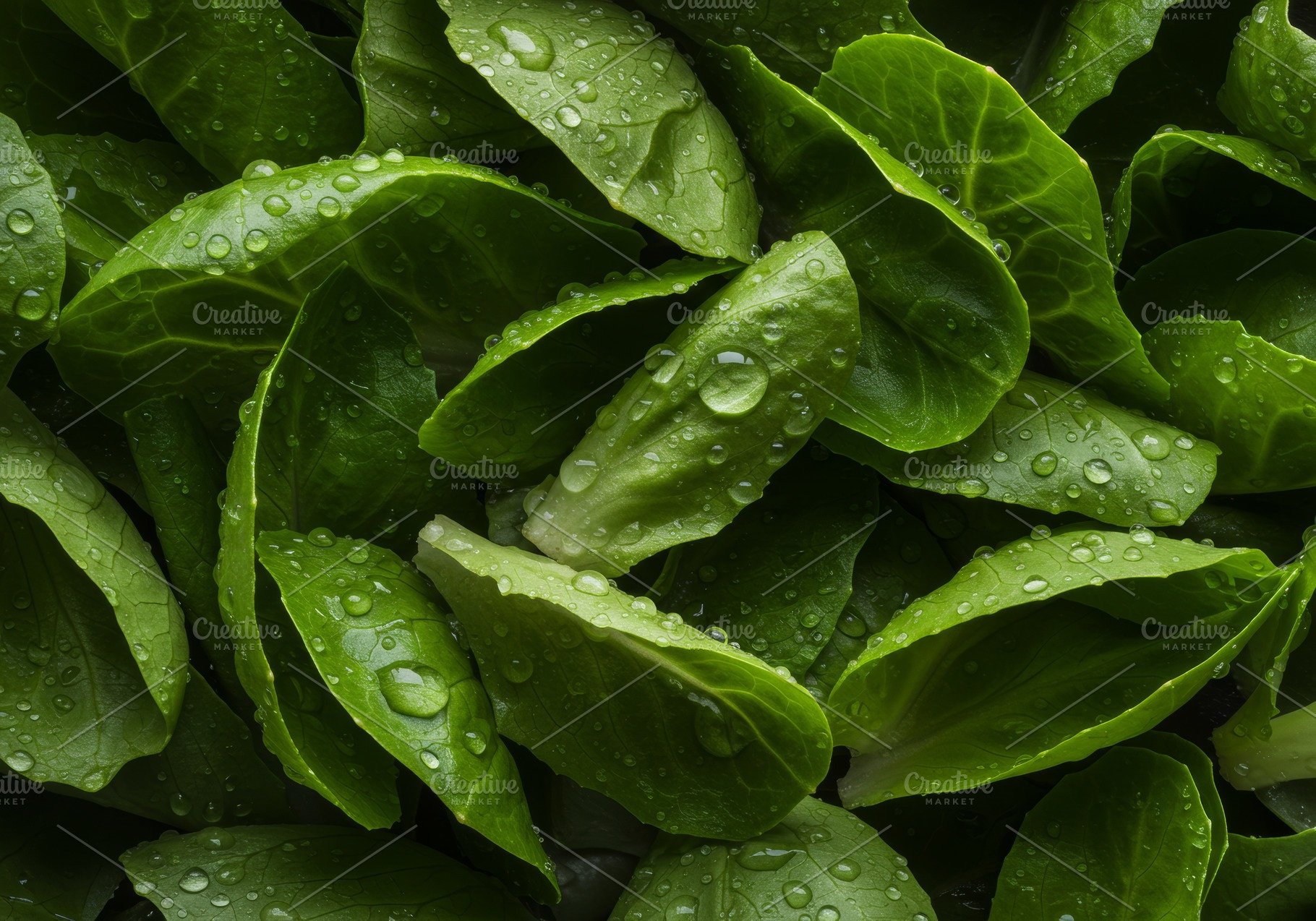 Fresh romaine lettuce leaves, a Food & Drink Photo by professorinc