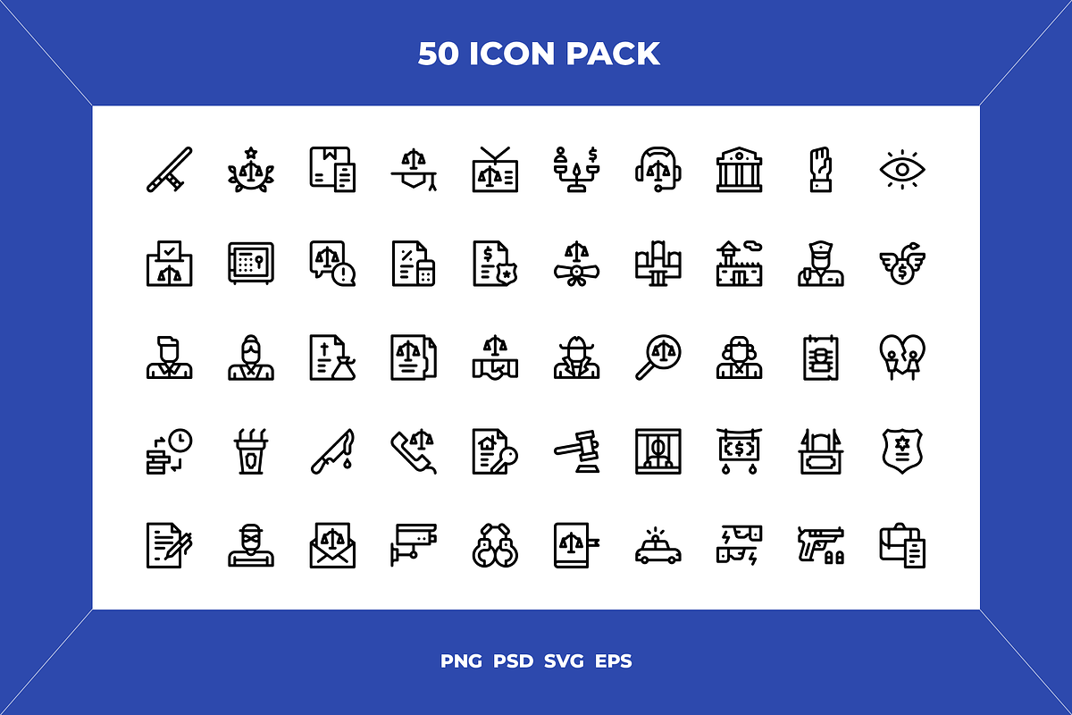 Legal services icons, an Outline Icon by Wencory (Photo 1 of 2)