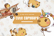 Cute Capybara Kids-Friendly, an Animal Illustration by Gohsantosa (Thumbnail 1 of 4)