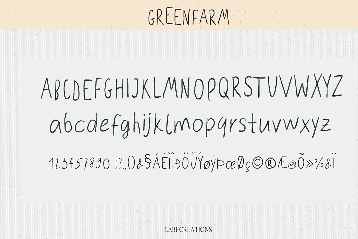 Greenfarm Rustic Font Logos Doodles, a Sans Serif Font by LABFcreations