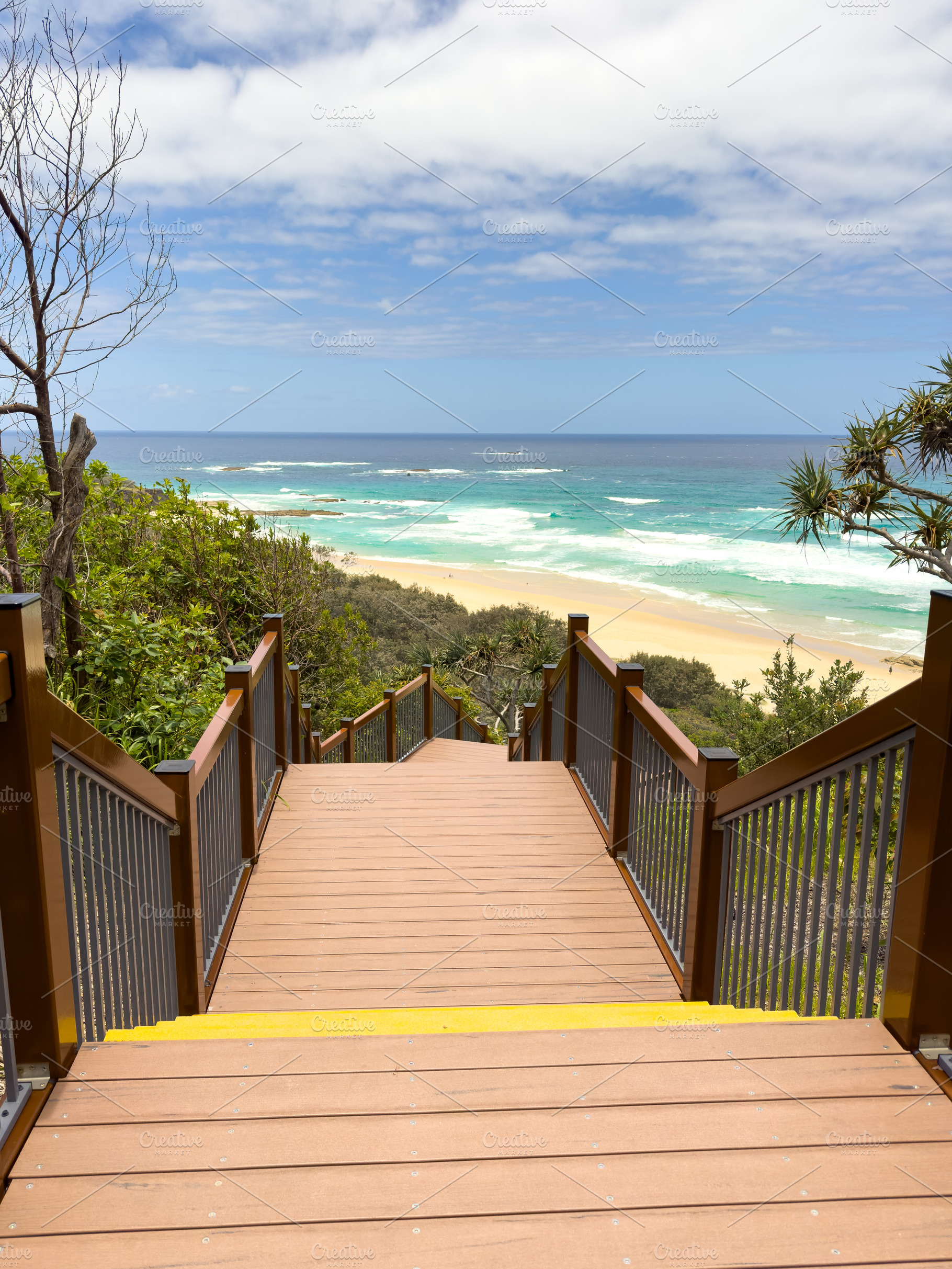 Stairs To Frenchmans Beach Stradbroke Island, a Nature Photo by THP Creative