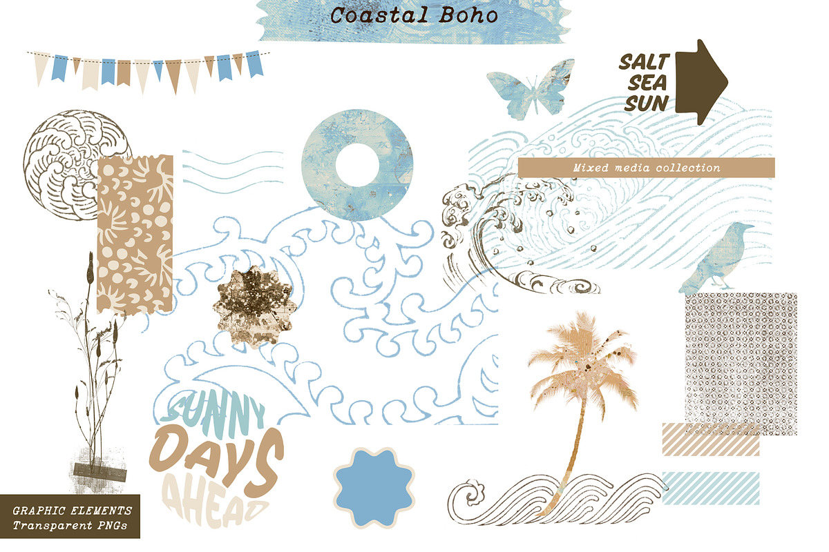 Coastal Boho - Graphic set, an Object Graphic by LuOtero (Photo 3 of 10)