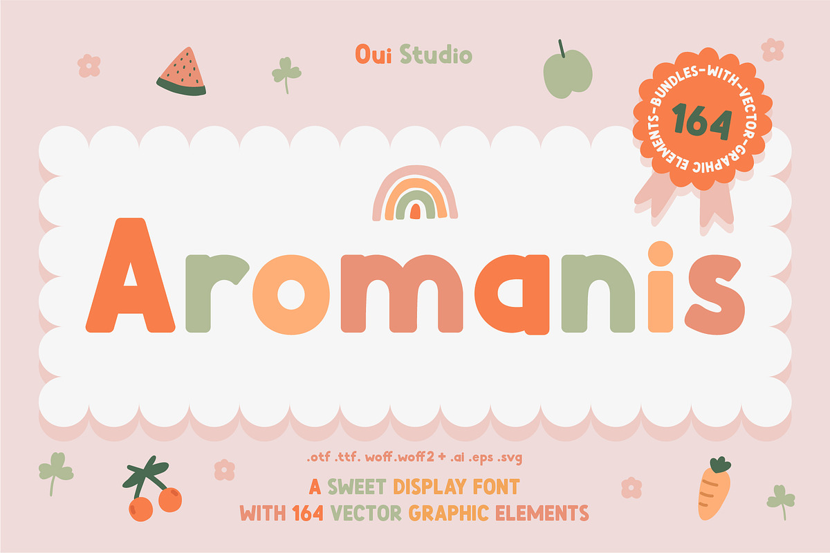 Aromanis Sweet Font + Bonus, a Sans Serif Font by Oui Studio (Photo 1 of 16)