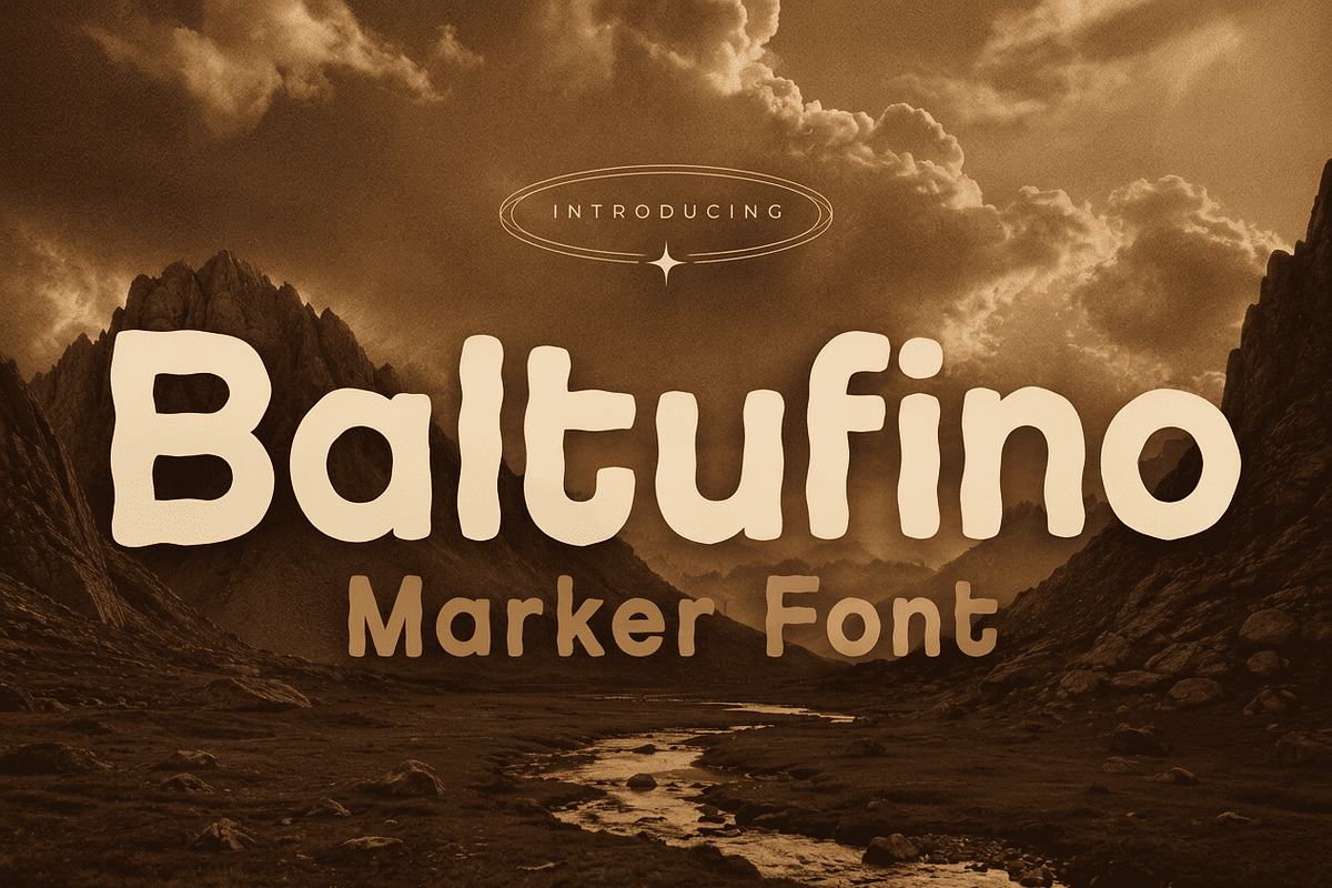 Baltufino Bold Handwritten Marker, a Handwritten Font by Letterhanna Studio (Photo 1 of 9)