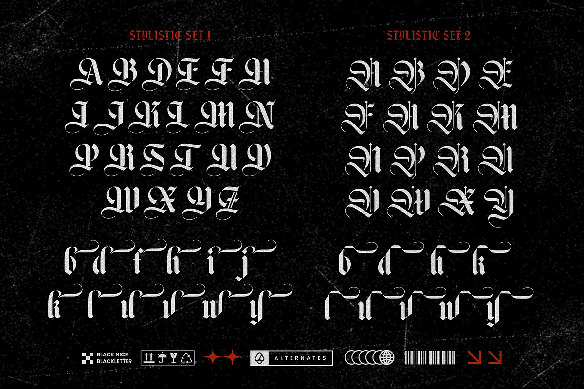 Black Nice Typeface, a Blackletter Font by alit design (Photo 5 of 17)