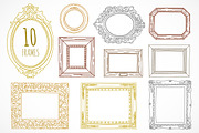 10 hand drawn frames, a Decorative Illustration by Redchocolate (Thumbnail 2 of 3)
