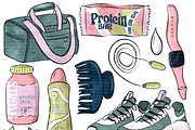 Gym Fitness Sport Clipart PNG, a Sport Illustration by Lenninator Digital (Thumbnail 7 of 8)