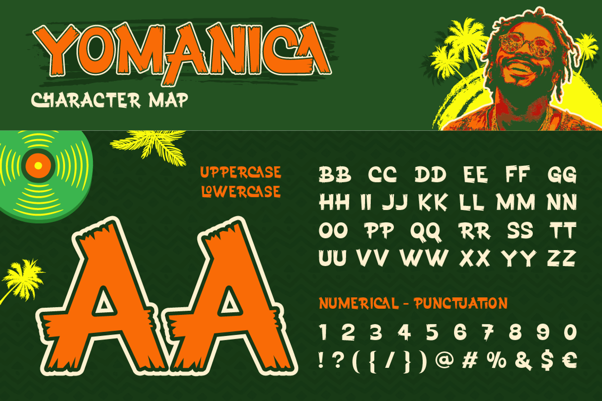Yomanica - Reggae Display, a Sans Serif Font by Artisan Themes (Photo 2 of 12)