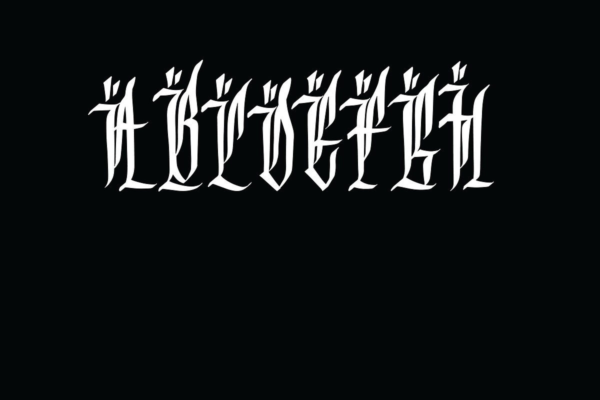 ABUMU CAPS, a Blackletter Font by Beau Hopps Design (Photo 2 of 2)