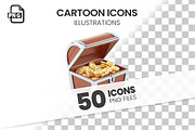 Cartoon Icons – Set of 50 Images, an Object Illustration by 3DMask (Thumbnail 1 of 6)