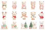 Christmas Teddy Bear Clipart, an Illustration by Designworld (Thumbnail 2 of 4)