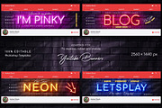 Neon YouTube Channel Art, a Social Media Template by Andrew Skoch Design (Thumbnail 4 of 4)
